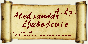 Aleksandar LJubojević vizit kartica